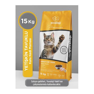 YUVALOJİ YETİŞKİN TAVUKLU KEDİ MAMASI 15 KG